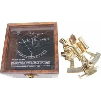 Image 1 of SEA CLUB Секстант в дървена кутия, месинг, 12x11см (SC9198)