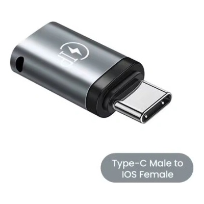 Redukce Alloy grey Lightning -> USB-C