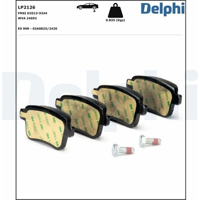 Sada brzdových platničiek kotúčovej brzdy DELPHI LP2126