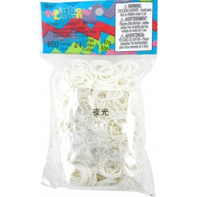Rainbow Loom Original gumičky 600 kusov Glow-in-dark fosforeskujúce