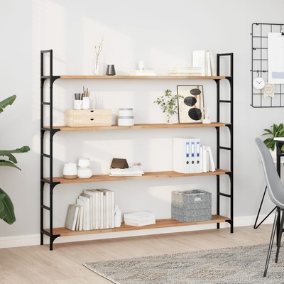 vidaXL Плаващи рафтове, 4 бр. , 160x20x2 см, маслено обработени, масивна дървесина, акация (3279522)