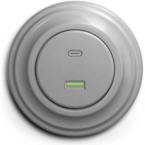 Reblig - Ретро USB розетка A+C със сива рамка (RG0052K)
