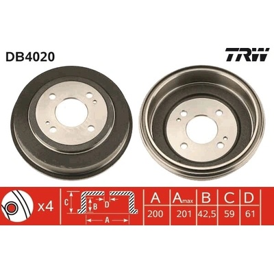 Brzdový bubon TRW DB4020