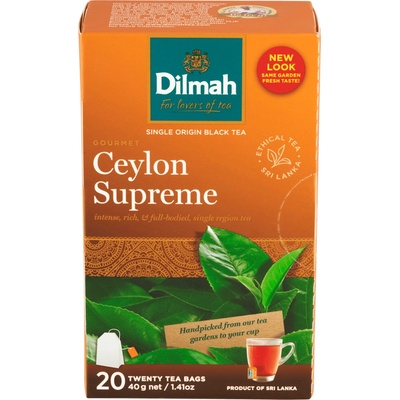Dilmah čaj černý Ceylon Supreme 20 x 2 g