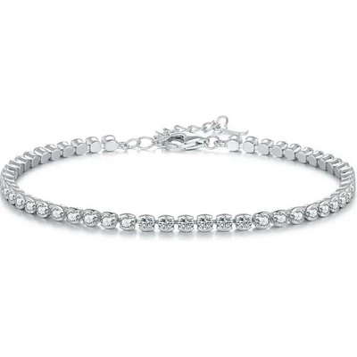 Grace Silver Jewellery stříbrný tenisový náramek se zirkony Thyra NR-RHB1732/40 stříbrná