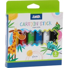 JUNIOR-ST Voskovky Cartoon stick sada 6 ks