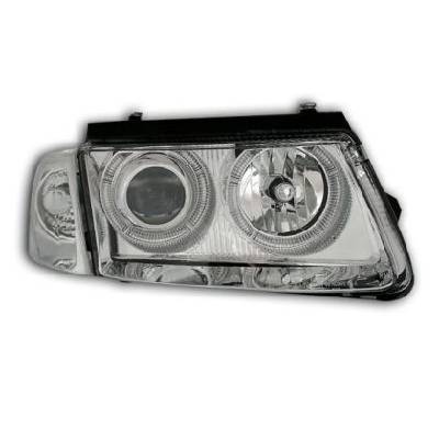 Кристални фарове Angel Eyes VW PASSAT 3B/ B5 (1997-2000) - хром