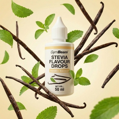 GymBeam Stevia Flavour Drops 50 ml vanilka