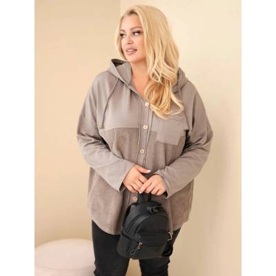 Kesi Dámska košeľa Plus Size ART267571 Béžová tmavo