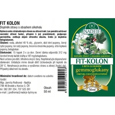 Nadeje Fit Kolon s betaglukánom PG60 50 ml