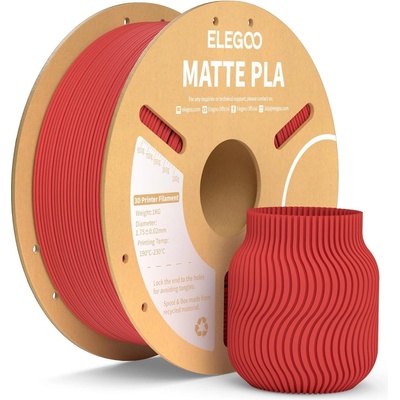 Elegoo PLA MATTE -1.75mm-1KG-Cardboard Spool-Ruby Red (50.203.0252)