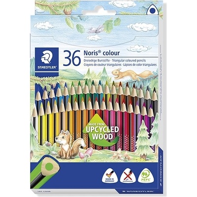 STAEDTLER Цветни моливи Noris от рециклирано дърво, триъгълни (36) (187 CD36)