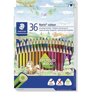 STAEDTLER Цветни моливи Noris от рециклирано дърво, триъгълни (36) (187 CD36)