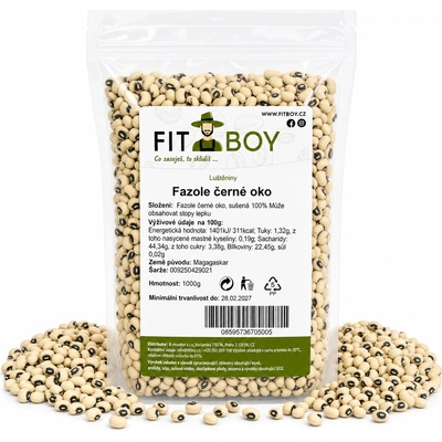 Fitboy Fazuľa čierne oko 1 kg