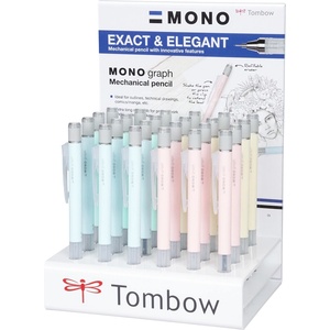 Tombow Молив MONO graph 0, 5 пастелен дисплей (24) (SH-MG-24P-2-A)