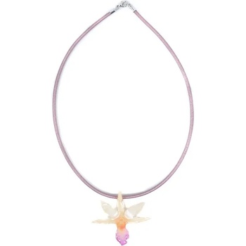 Image 1 of Dannyra Колие с истинска орхидея и копринена верижка модел 12 Dannyra Jewels