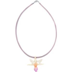 Dannyra Колие с истинска орхидея и копринена верижка модел 12 Dannyra Jewels