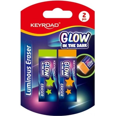Keyroad guma fluorescenčná 2 ks mix farieb KR973294