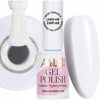 Hybridní lak ALLELAC 6g Extra White Snow Bílá Sněhobílá