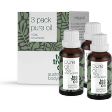 Australian Bodycare Koncentrovaný Tea Tree Oil na kožní problémy 3x30 ml.