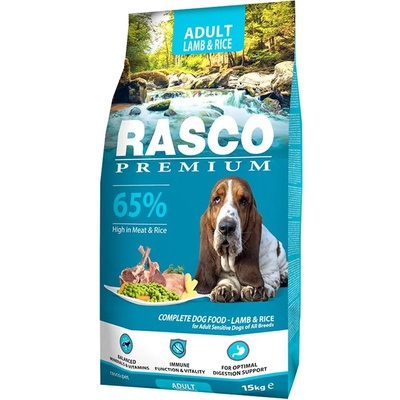 Rasco premium Възрастен Агне и Ориз 15 кг