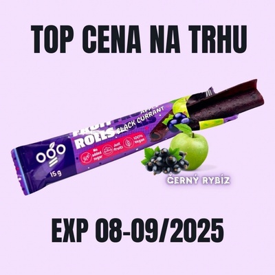 OGO Ovocná rolka jablko-černý rybíz 15 g – Sleviste.cz
