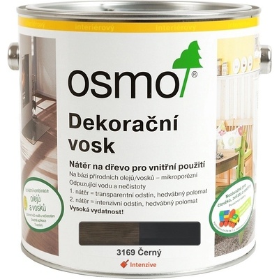 Osmo 3169 Dekoračný vosk intenzívny 2,5 l Čierny