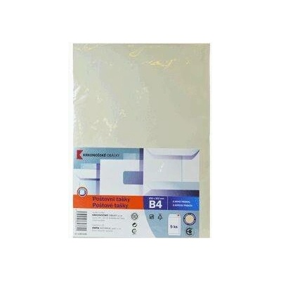 Obálka B4 bílá samolepící (A4) 5ks 250x353mm