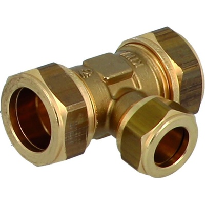 GENERAL FITTINGS Mosazný svěrný T-kus redukovaný 15 x 22 x 15 mm 1N0013H152215G