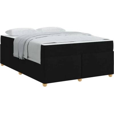 zahrada-XL 3399358 Rám postele s matrací Černá textil
