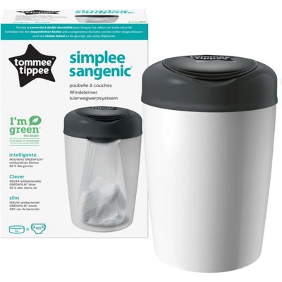 Tommee Tippee Simplee White кош за пелени + резервна касета