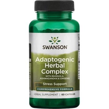 Image 1 of Swanson Adaptogenic Herbal Complex | with Rhodiola Ashwagandha Ginseng [60 капсули]