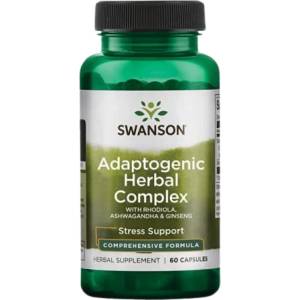 Swanson Adaptogenic Herbal Complex | with Rhodiola Ashwagandha Ginseng [60 капсули]