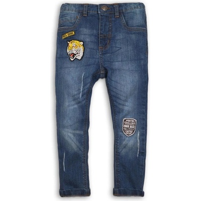 Minoti TIGER 7 Nohavice chlapčenské džínsové s elastanom modrá
