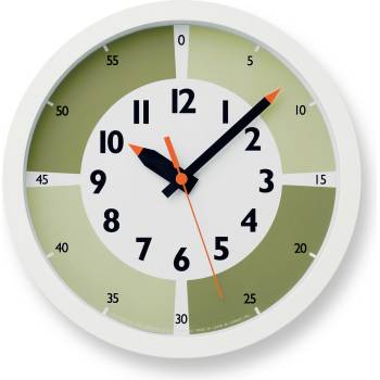 Lemnos Стенен часовник Fun Pun Color 24, 8 см зелен (YD15-01 GN)