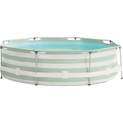 Swim Essentials Kulatý Essence Luxe Old Green Stripe 305x76 cm