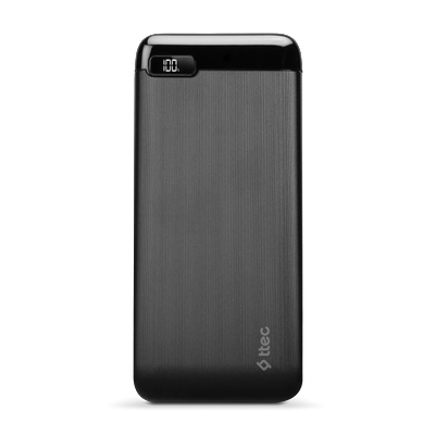 Ttec Външна батерия PowerSlim LCD PD 20.000 mAh Powerbank with USB-C Input/Output - Черна