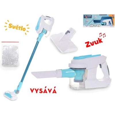 Mikro Прахосмукачка пръчка 34см на батерии с аксесоари 3бр със светлина и звук