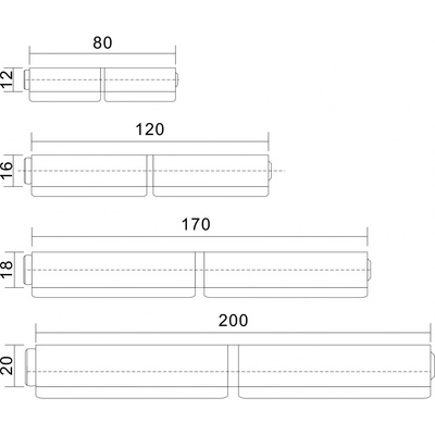 Radecco Navařovací panty - 12x80, 16x120, 18x170, 20x200 mm Průměr: 12x80 mm (nosnost 100 kg) – Zbozi.Blesk.cz