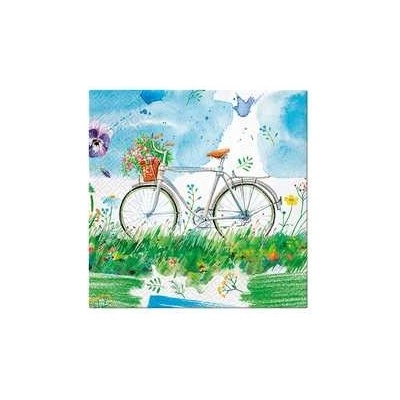 Paw ubrousky L Watercolour Bicycle 33x33cm