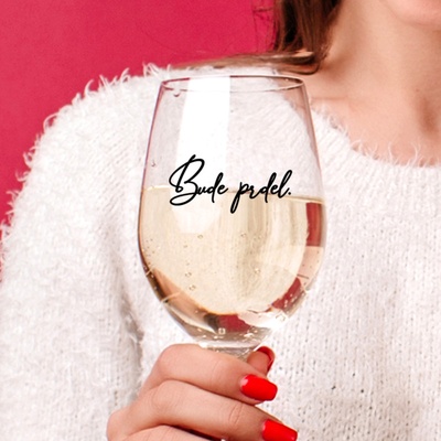 Ahome Sklenice na víno Bude prdel 450 ml