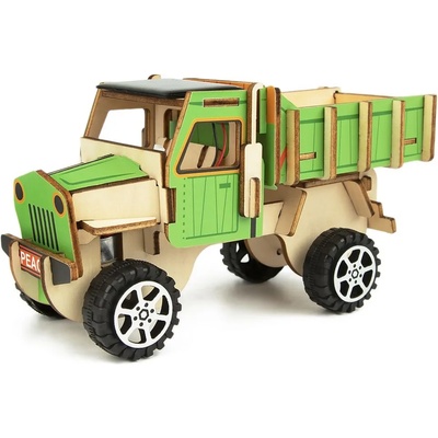 Tooky Land Комплект Tooky Land - Направи сам 3D, дървен камион (LT098)