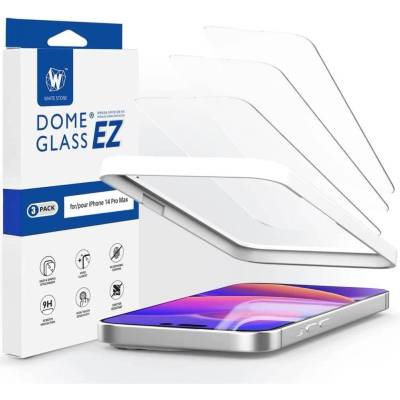 whitestone Стъклен Протектор за iPhone 14 Pro, Whitestone Dome EZ Glass 3бр, Прозрачен (8809365407170)