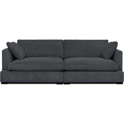 Scandic Сив диван от рипсено кадифе 236 cm Mobby - Scandic (16986 LIN3)