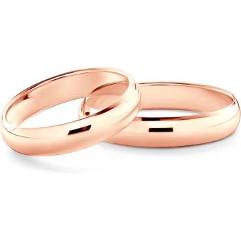 Image 1 of SAVICKI Сватбени халки: розово злато, полукръгъл профил. 4 мм