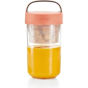 Lékué svačinový box Jar To Go 600 ml lososový