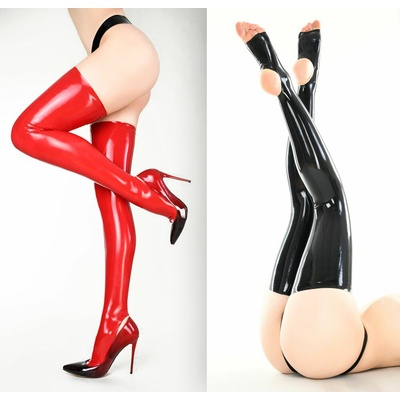Latexa Latexové pančuchy s otvorenou pätou a špičkou - SO-B-STR