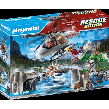 Playmobil 70663 Nasazení helikoptéry v kaňonu
