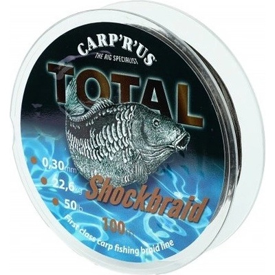 Carp ´R´ Us Šnúra Total Shock Braid Hnedá 100m 0,41mm 22,68kg