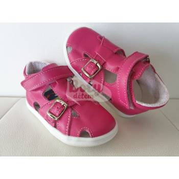 Jonap kožené sandálky 009 M růžová